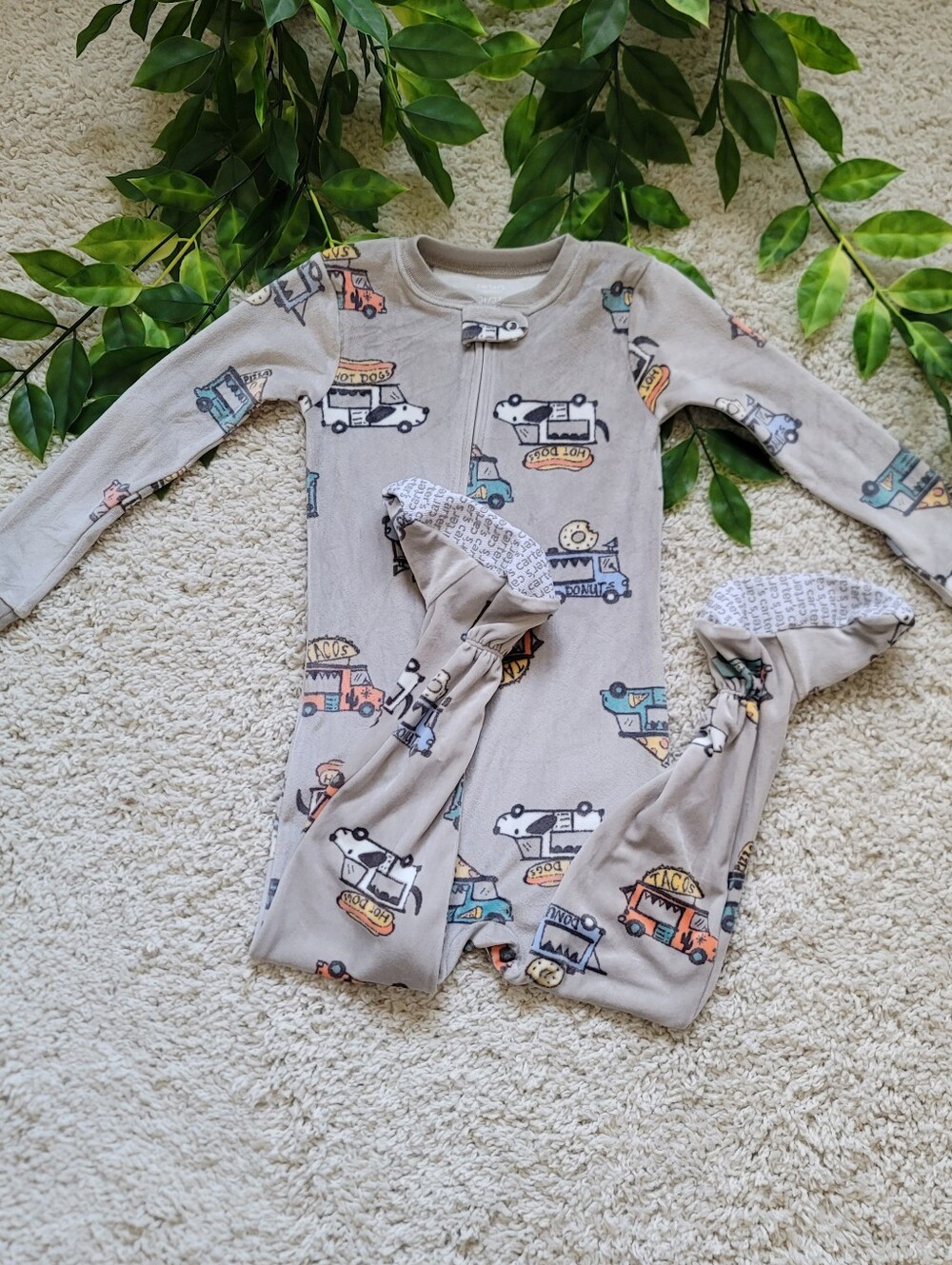 Toddler Boy Food Truck Sleeper/Footie (3T)